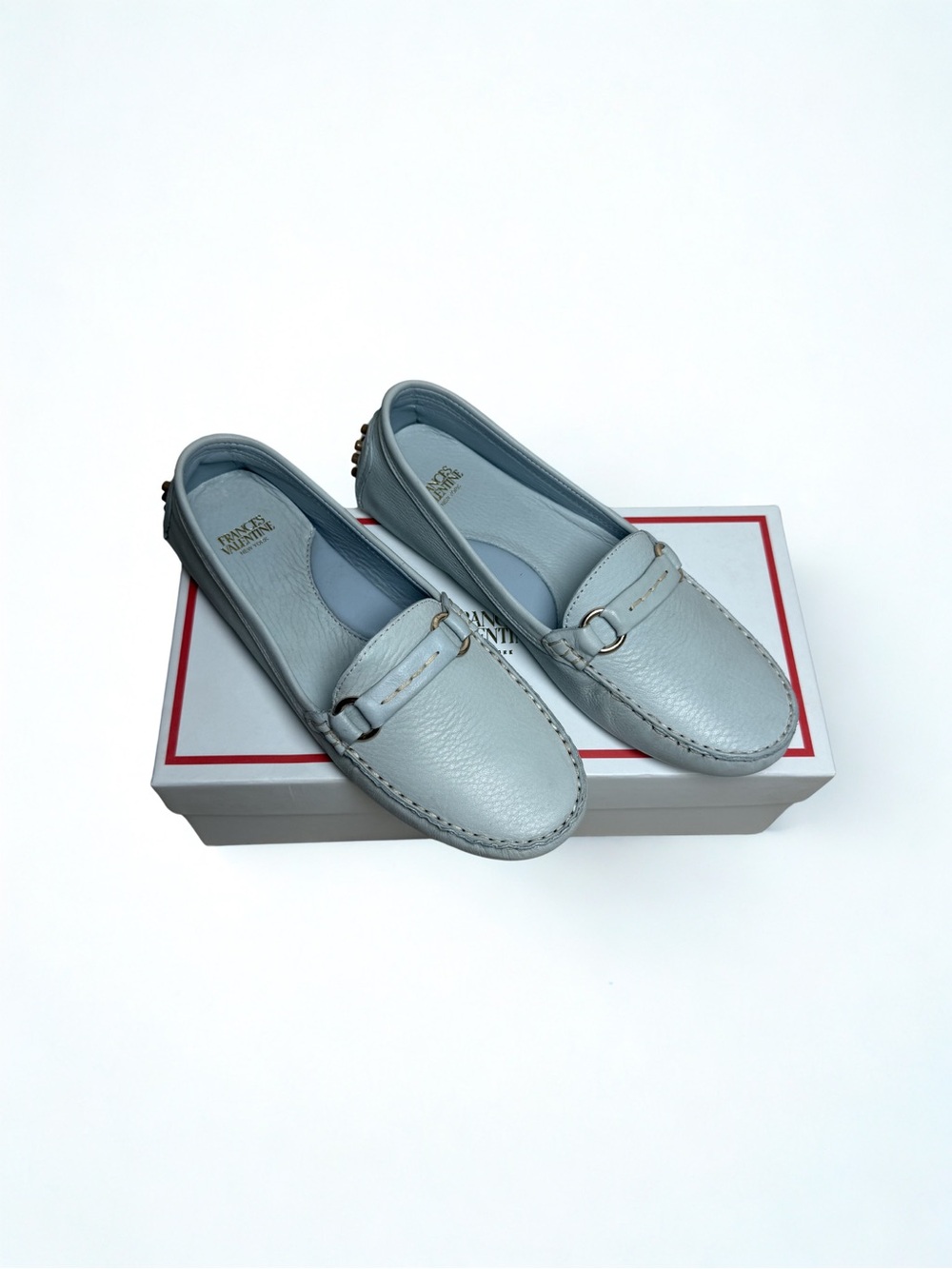 Men's Leather Bit Loafers in Light Gray